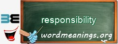 WordMeaning blackboard for responsibility